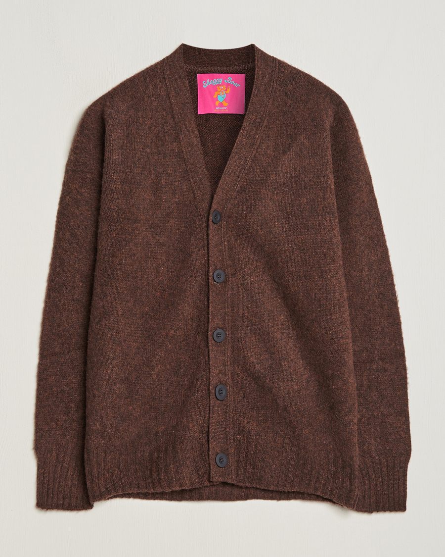 Men | Sweaters & Knitwear | Howlin' | Shaggy Bear Cardigan Brownish