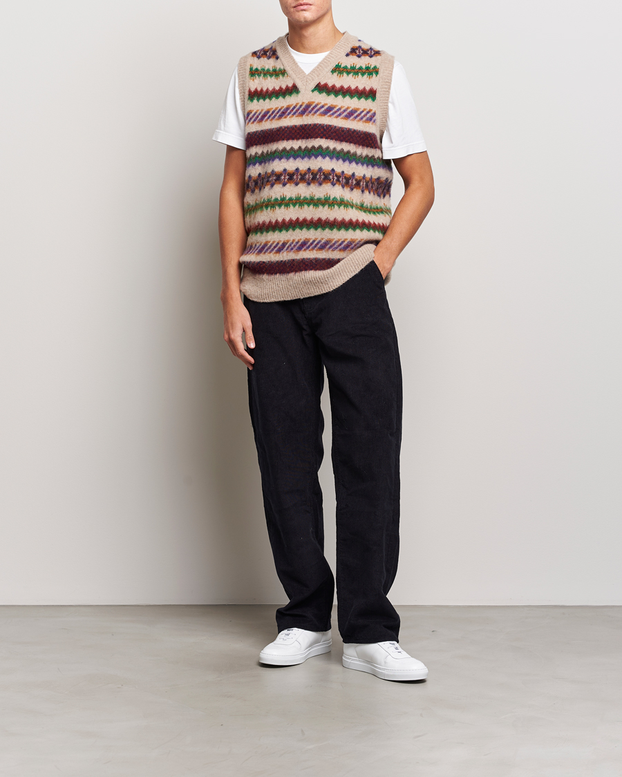 Men | Sweaters & Knitwear | Howlin' | Brushed Wool Vest Biscuit