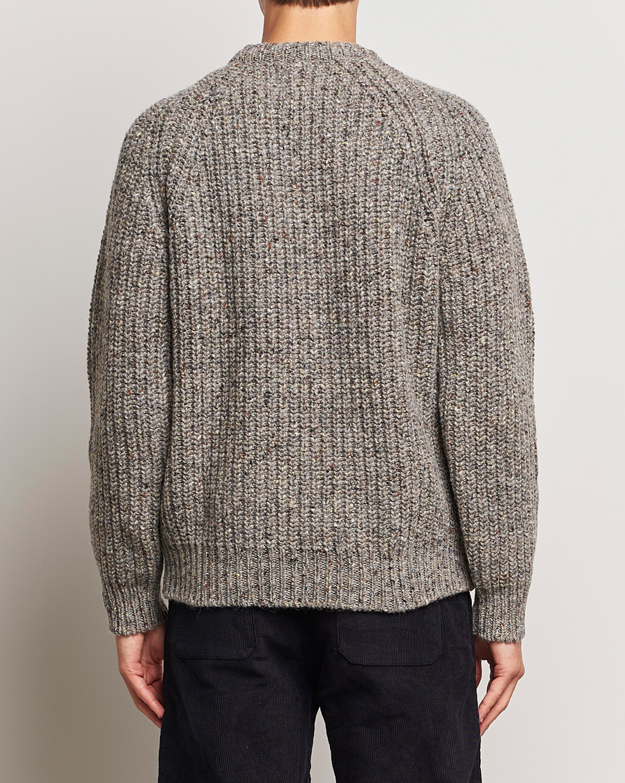 Men | Sweaters & Knitwear | Howlin' | Heavy Knitted Crewneck Greymix