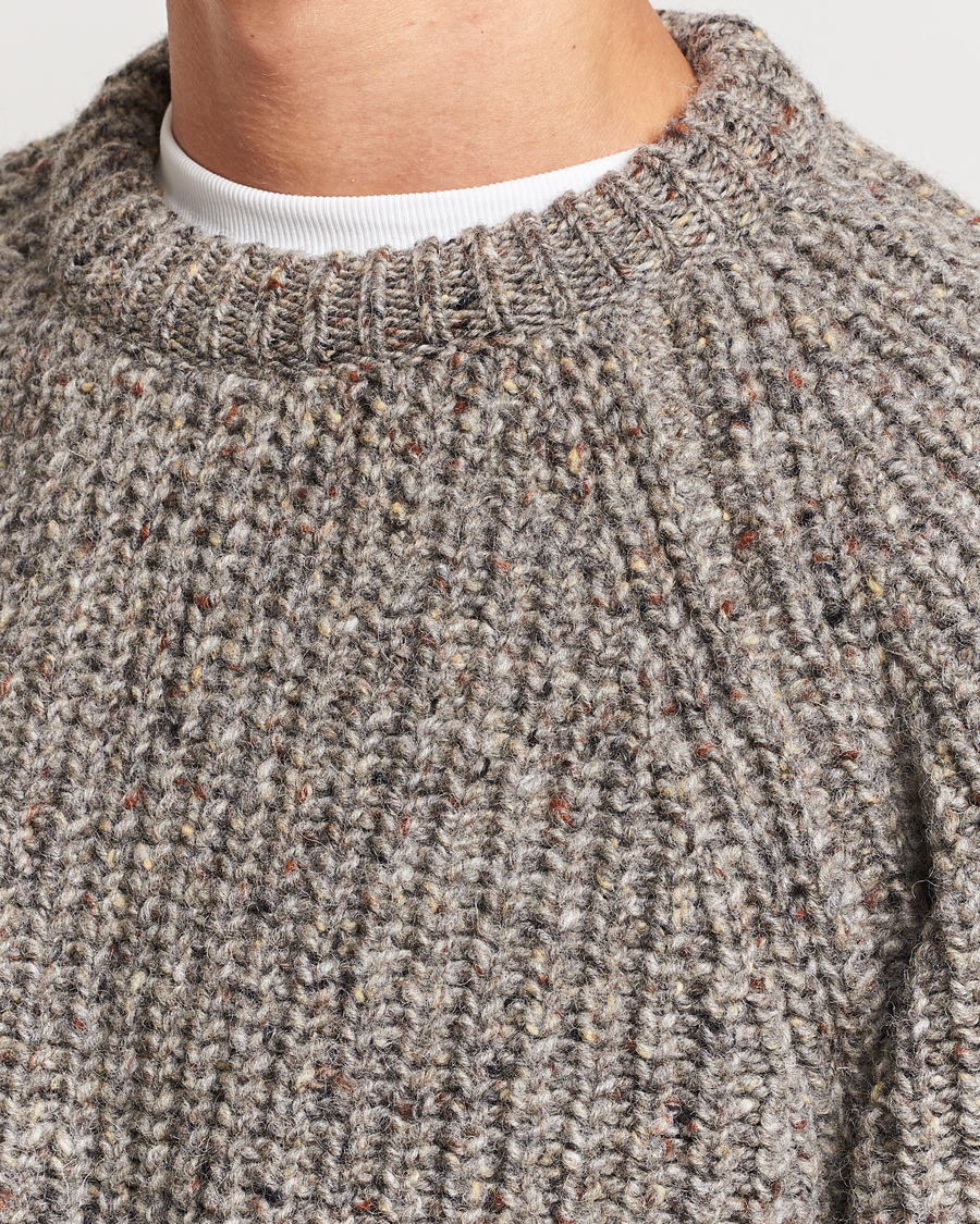 Men | Sweaters & Knitwear | Howlin' | Heavy Knitted Crewneck Greymix