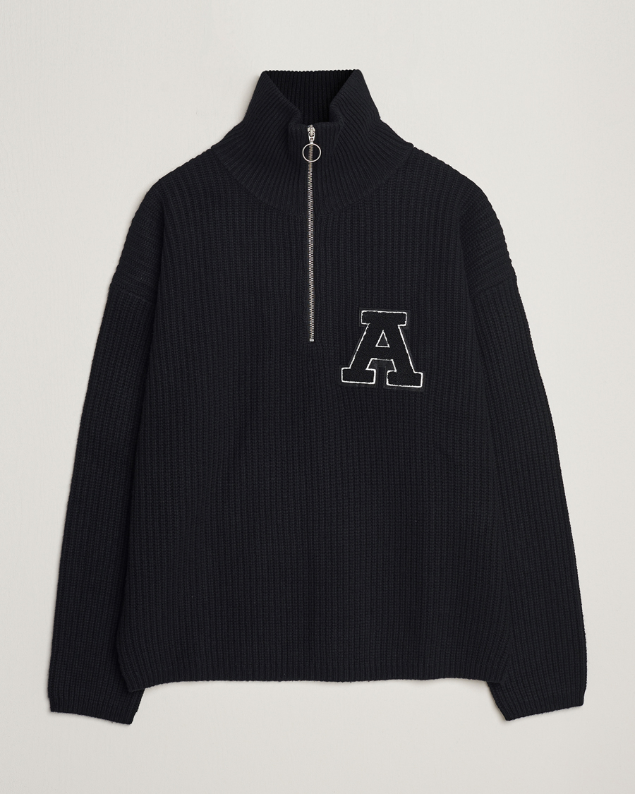 Men | Axel Arigato | Axel Arigato | Team Knitted Half Zip Black