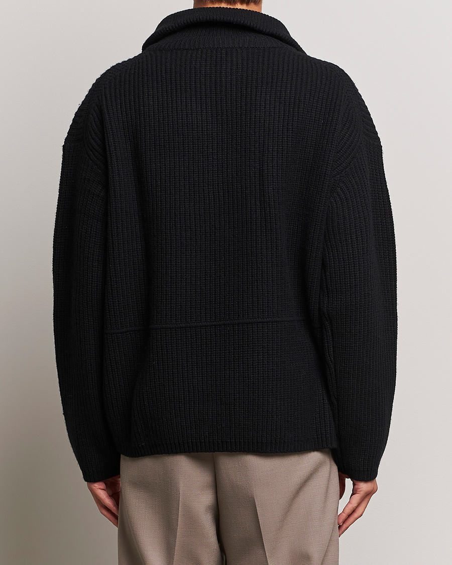 Men | Sweaters & Knitwear | Axel Arigato | Team Knitted Half Zip Black