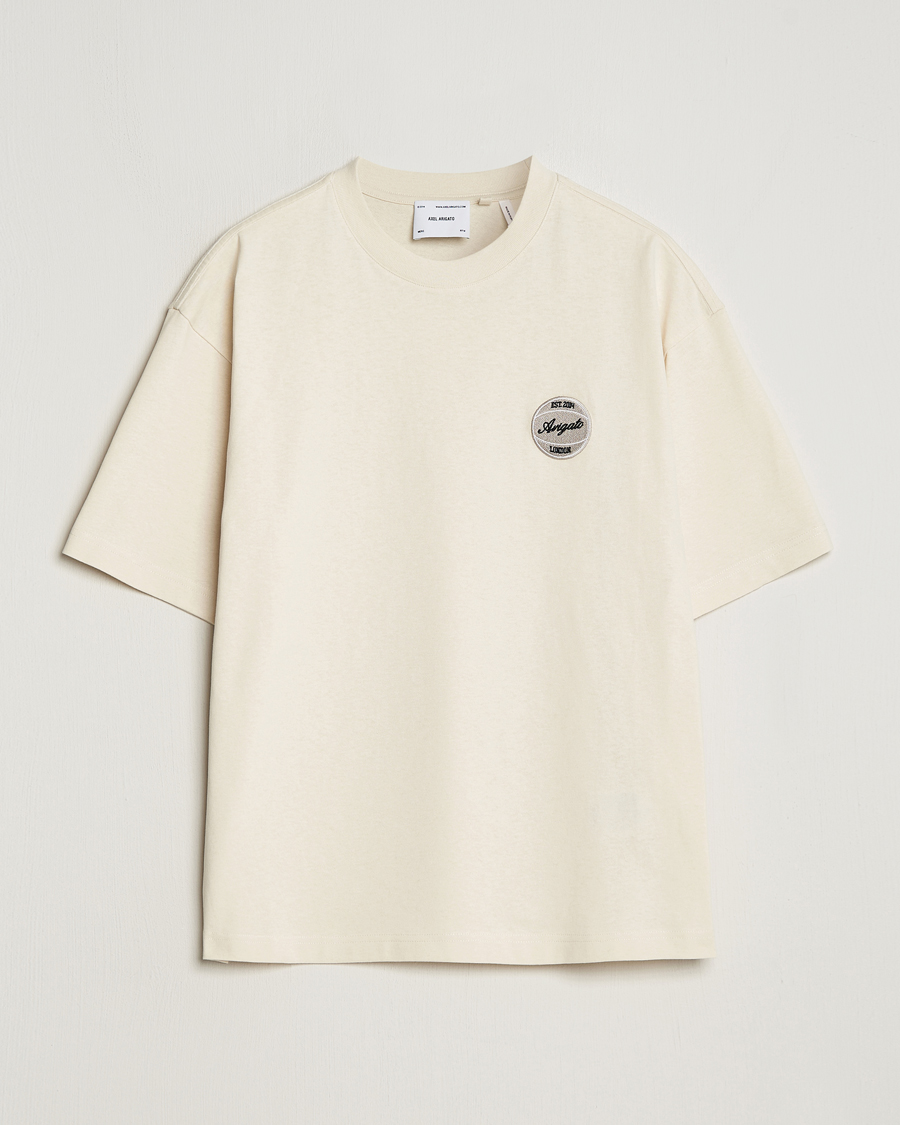 Men | T-Shirts | Axel Arigato | Dunk Crew Neck T-Shirt Pale Beige