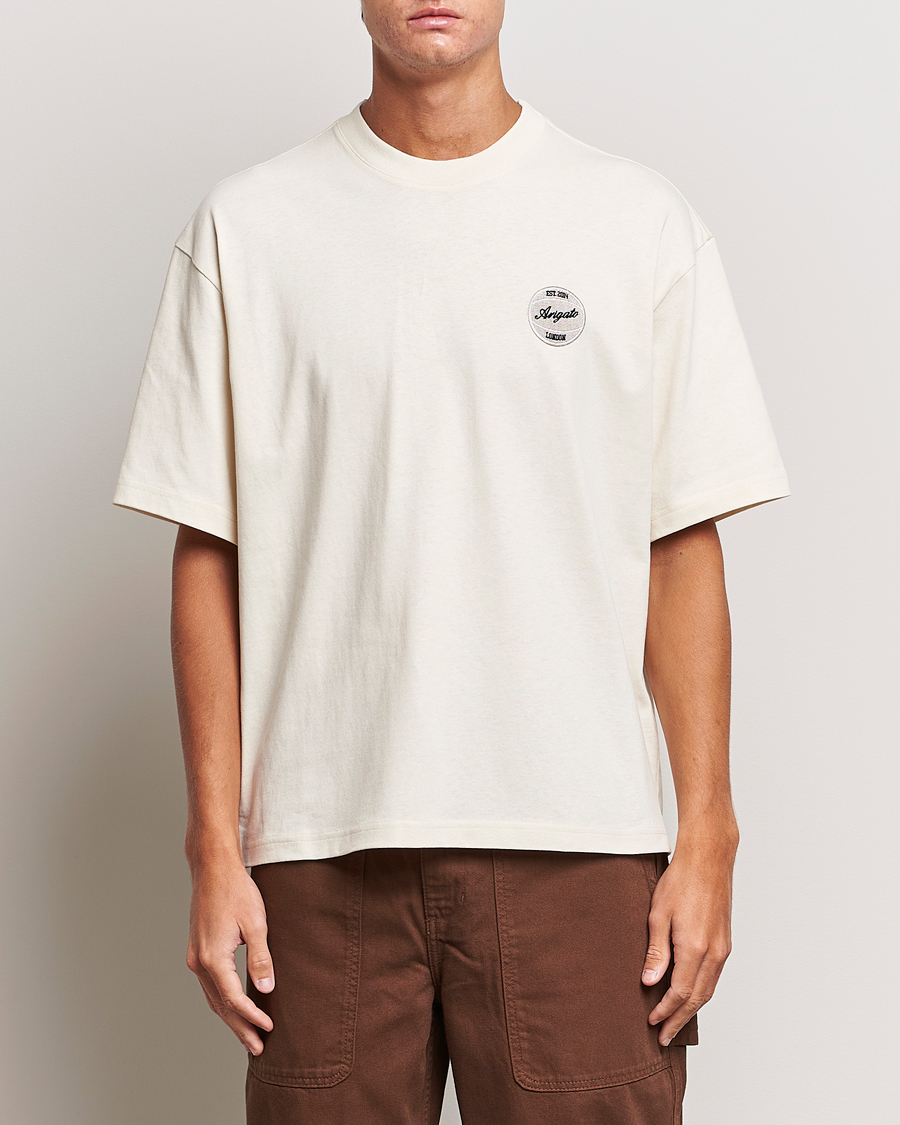 Men |  | Axel Arigato | Dunk Crew Neck T-Shirt Pale Beige