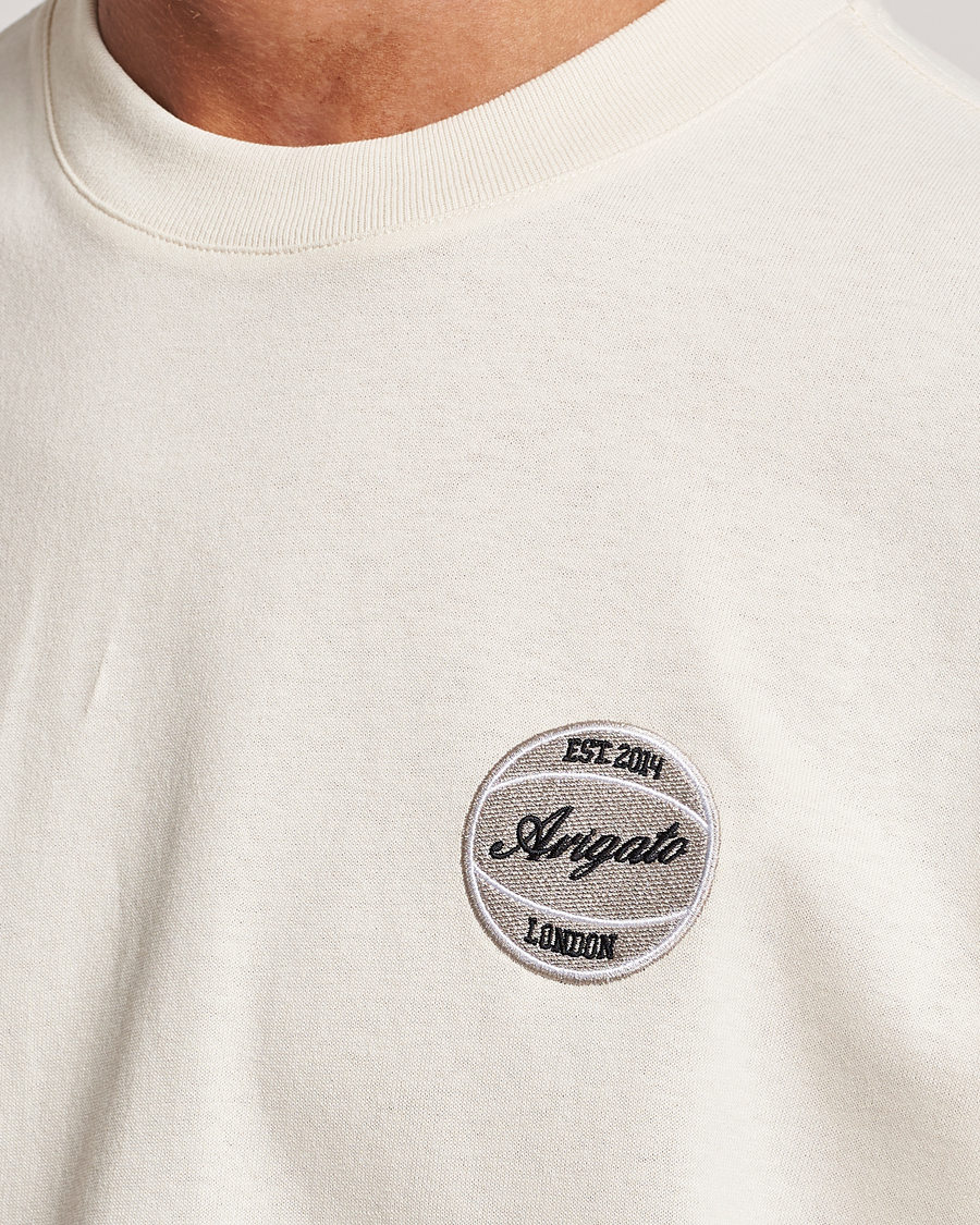 Men | T-Shirts | Axel Arigato | Dunk Crew Neck T-Shirt Pale Beige
