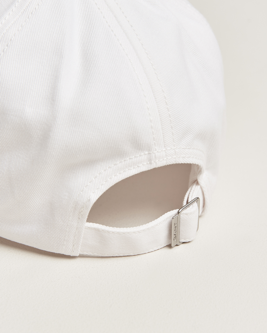 Men | GANT High Cotton Twill Cap White | GANT | High Cotton Twill Cap White