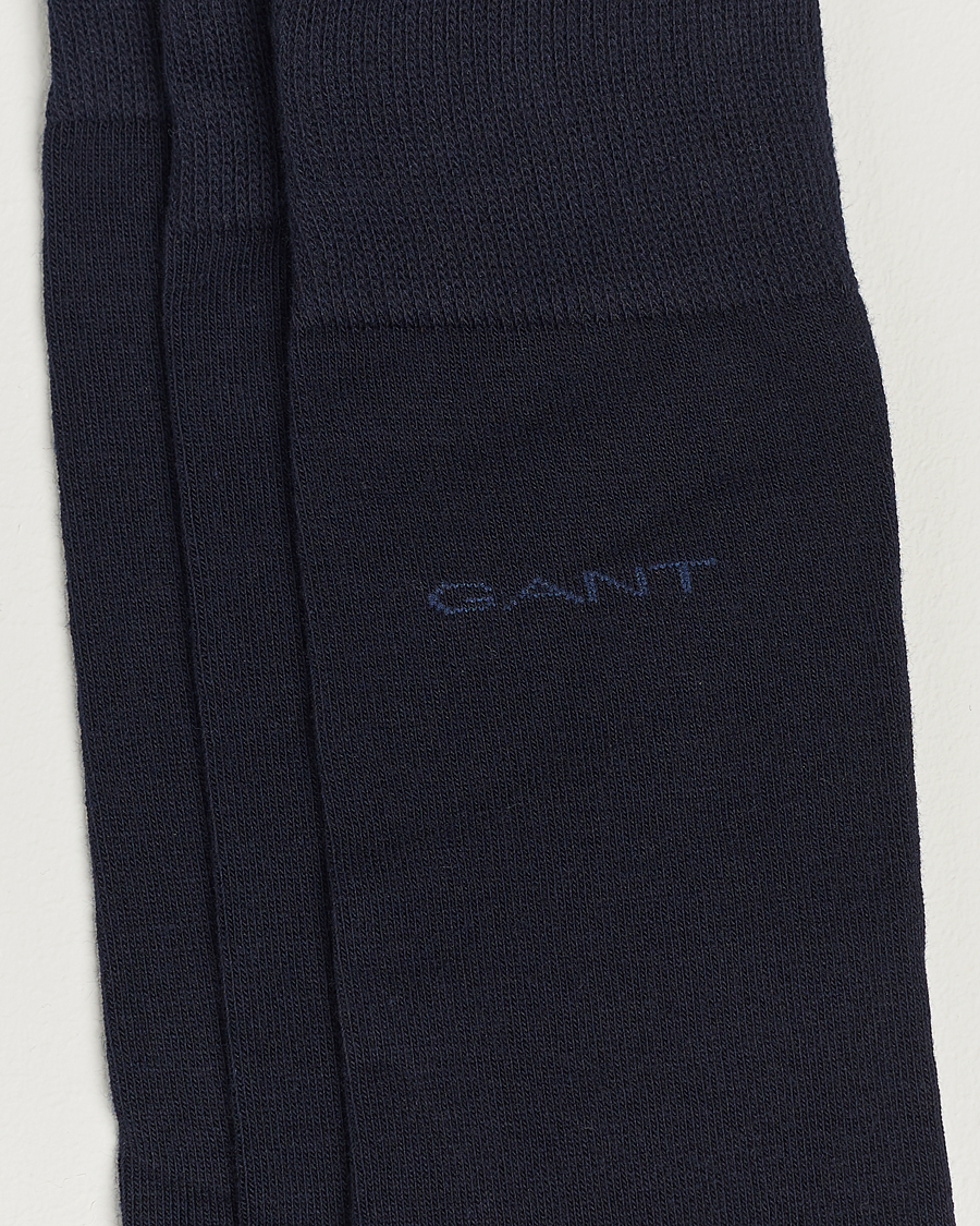 Men | Preppy Authentic | GANT | 3-Pack Cotton Socks Marine