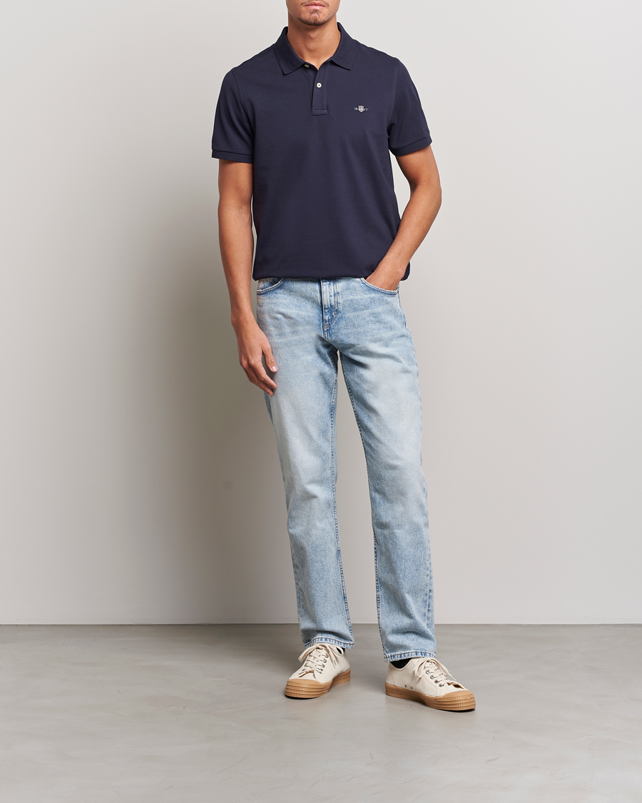 Men | Polo Shirts | Gant | The Original Polo Evening Blue