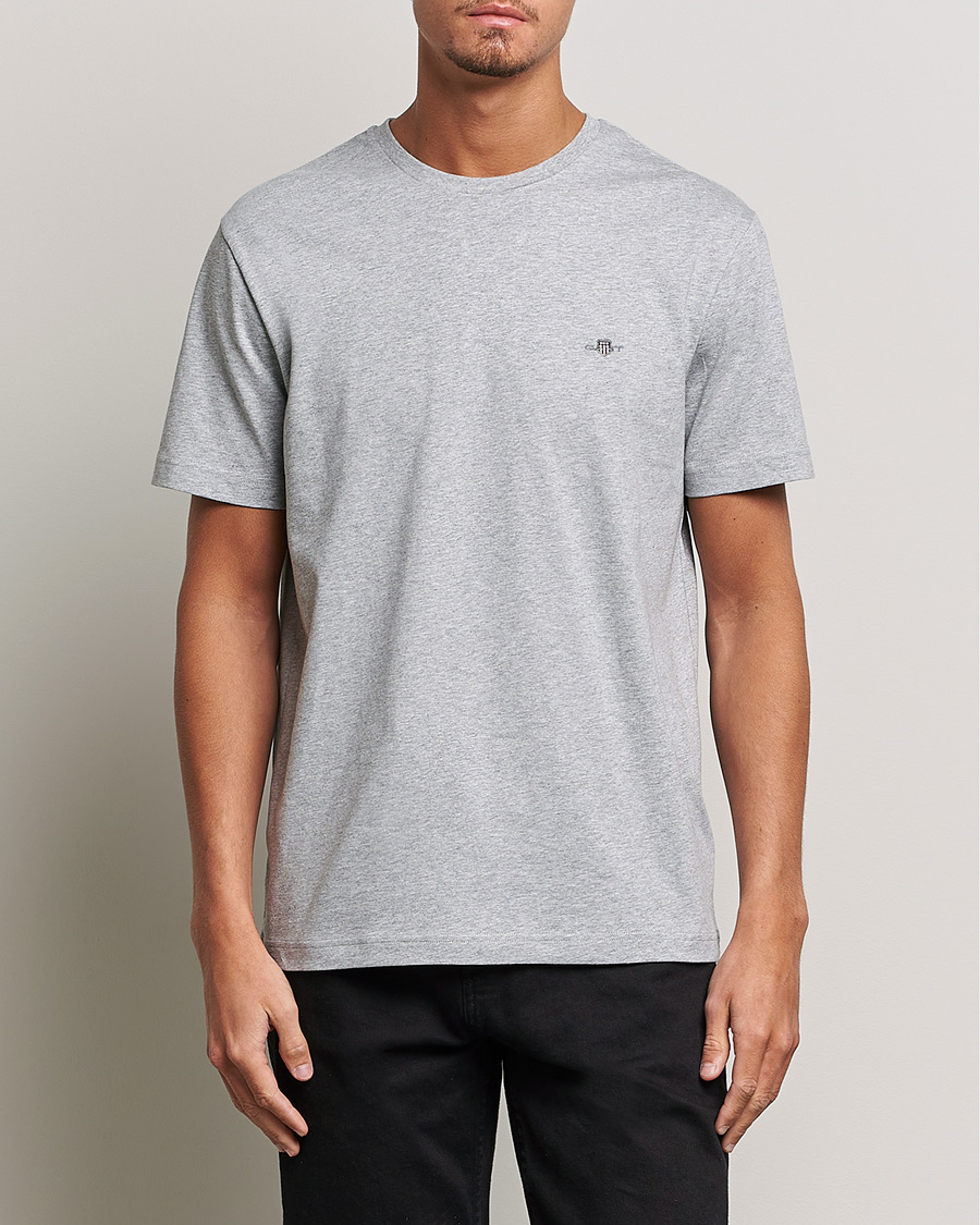 Men | T-Shirts | Gant | The Original Solid T-Shirt Grey Melange