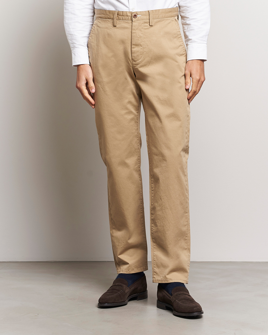 Men | Trousers | GANT | Regular Fit Twill Chino Dark Khaki