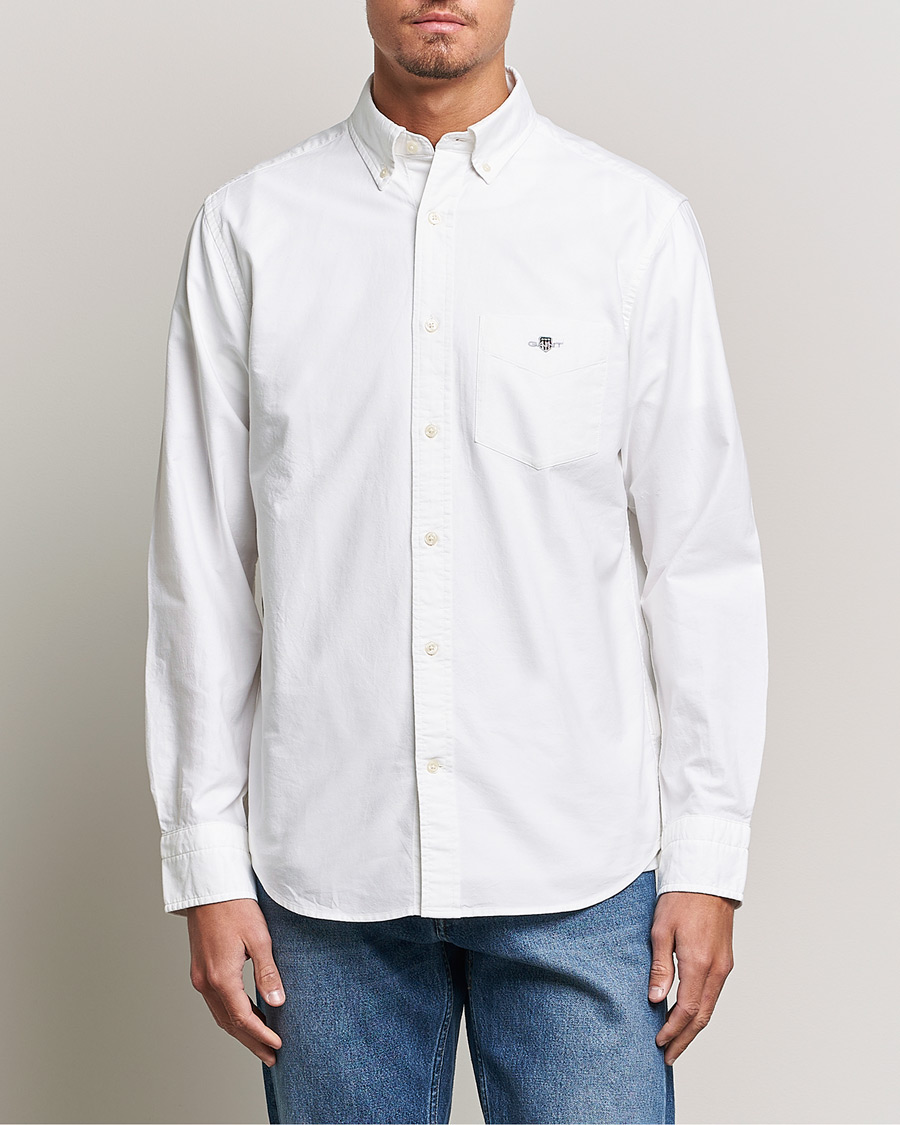 Men | Oxford Shirts | GANT | Regular Fit Oxford Shirt White