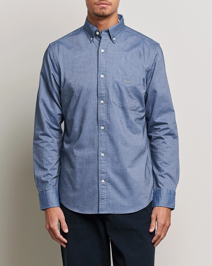 Men | Shirts | Gant | Regular Fit Oxford Shirt Persian Blue