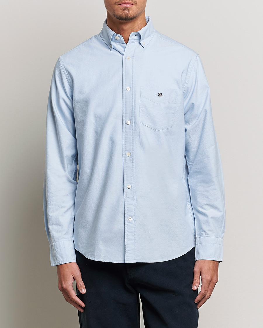 Men | Oxford Shirts | GANT | Regular Fit Oxford Shirt Light Blue