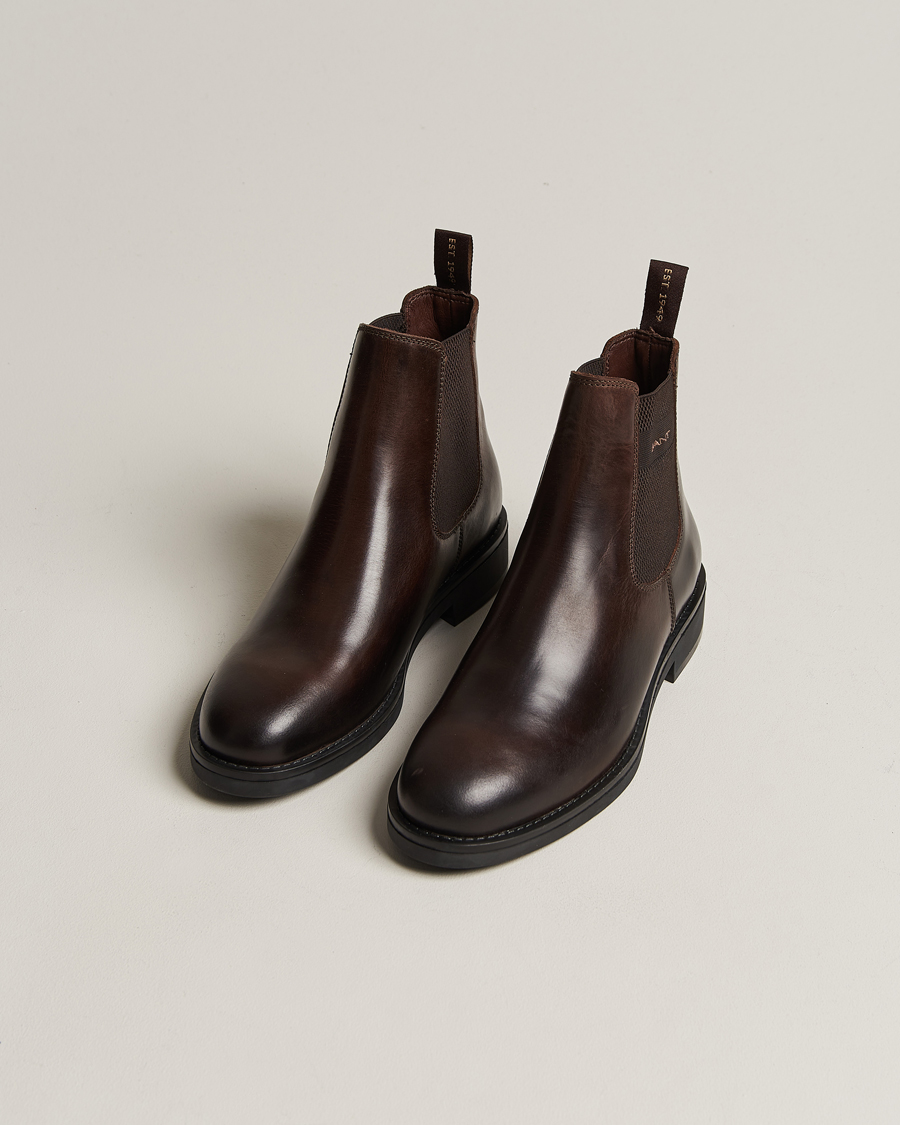 Men | Winter shoes | GANT | Prepdale Leather Chelsea Boot Dark Brown