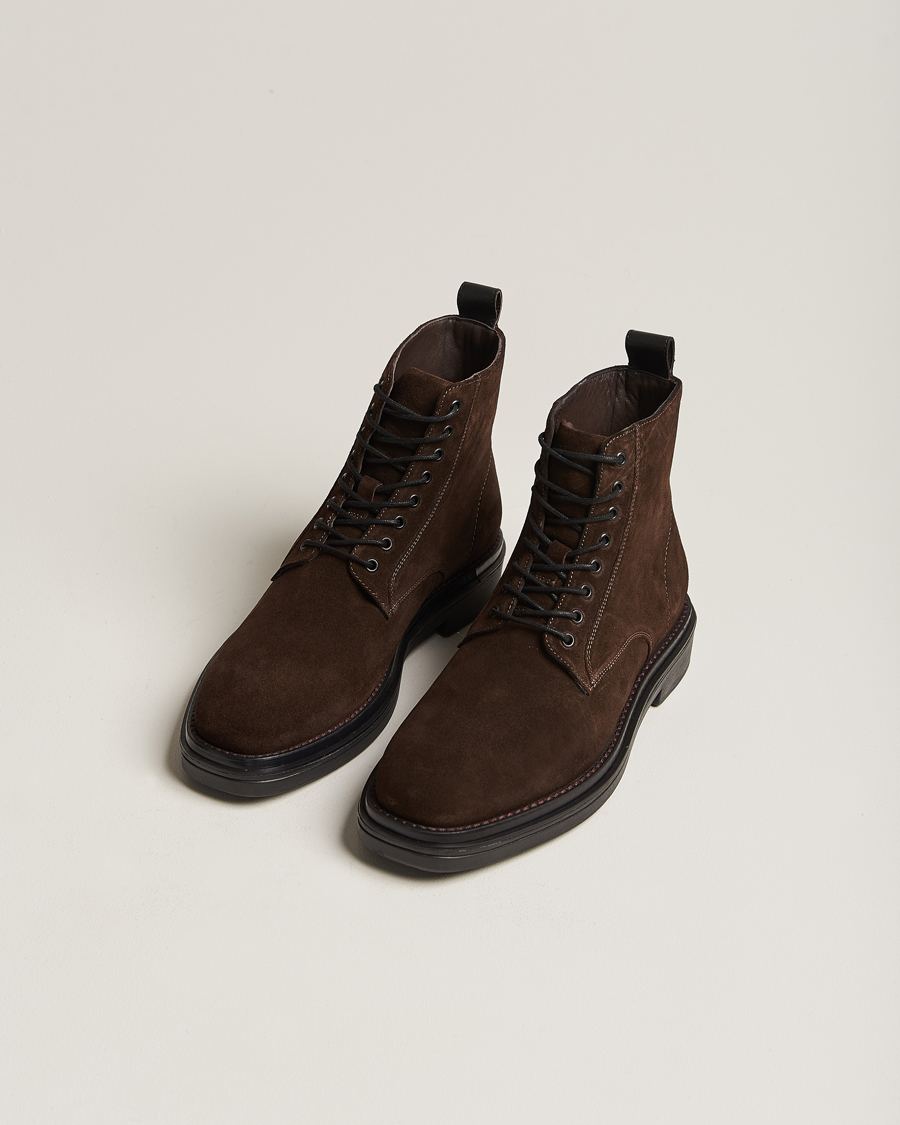 Men | Shoes | GANT | Boggar Suede Boot Dark Brown