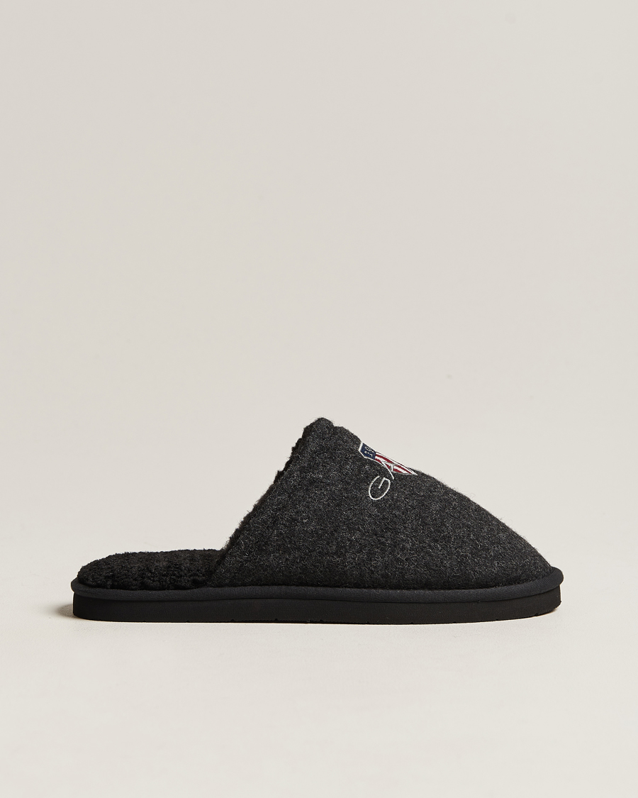 Men | GANT Tamaware Terry Slippers Black | Gant | Tamaware Terry Slippers Black