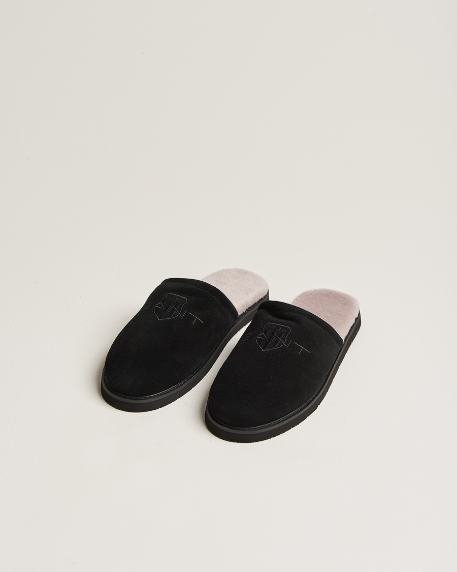 Men | Sandals & Slides | GANT | Tamaware Suede Slippers Black