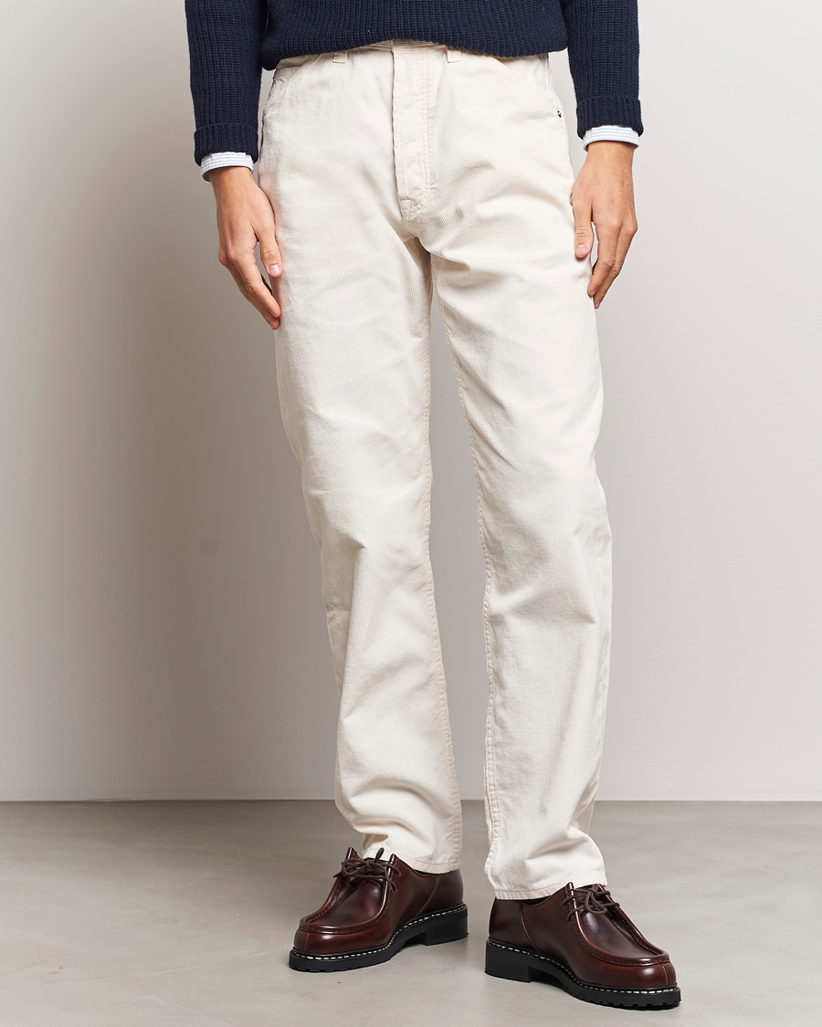 Men | Casual Trousers | Drake's | 5-Pocket Selvedge Needlecord Jeans Neutral