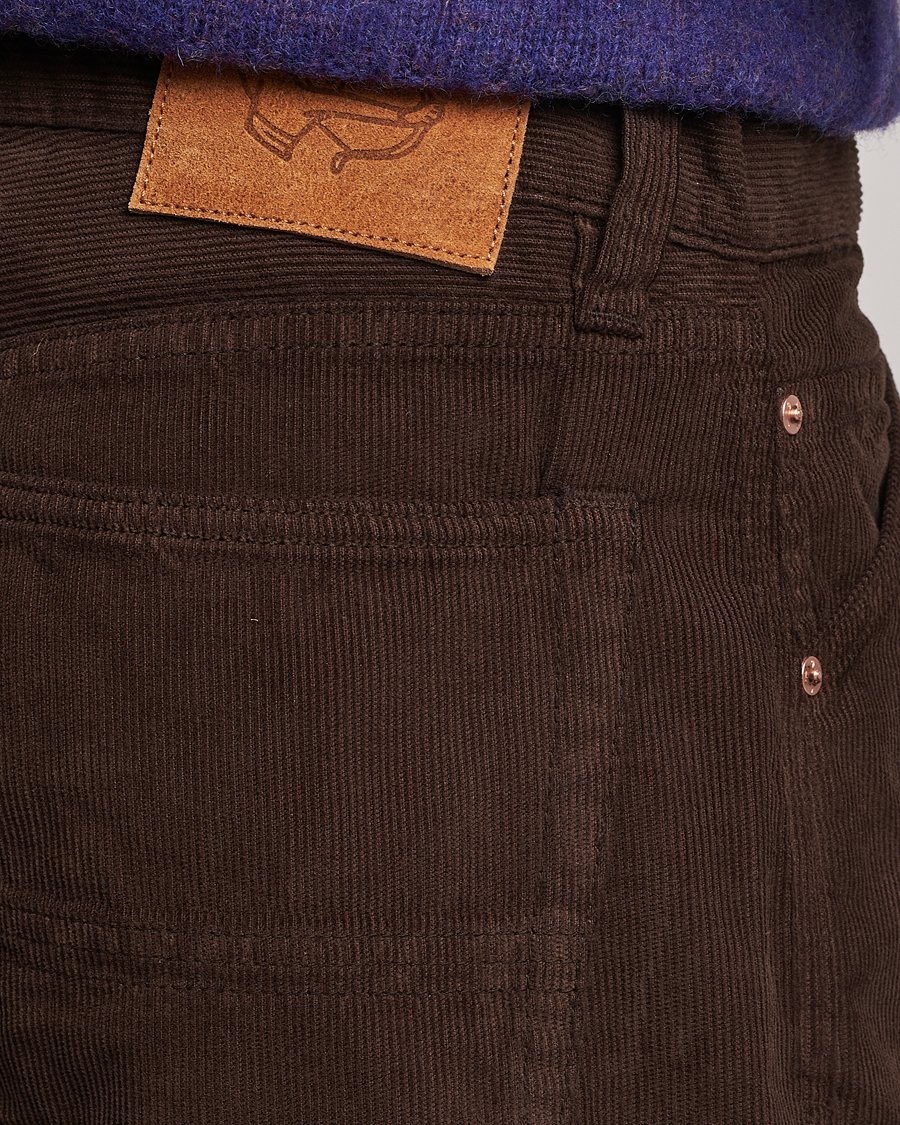 Drake's 5-Pocket Selvedge Needlecord Jeans Brown at CareOfCarl.com