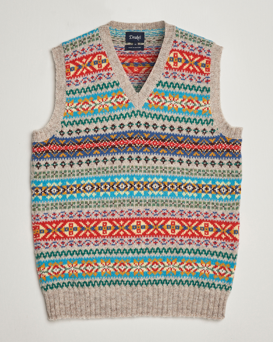 Fair Isle–Yoke Sweater Vest RRL FAIRISLE KNIT VEST