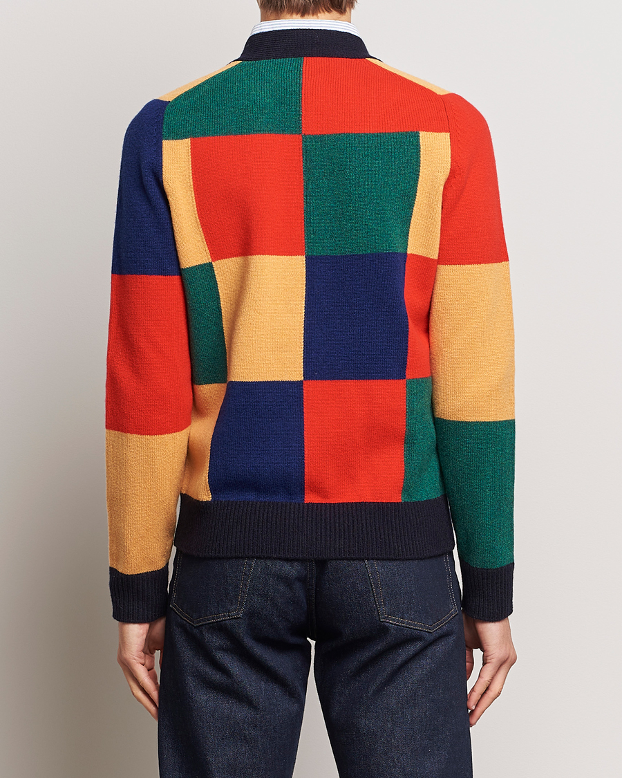 Men | Sweaters & Knitwear | Drake's | Patchwork Cardigan Multi