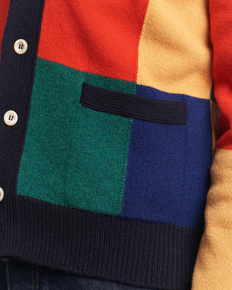 Men | Sweaters & Knitwear | Drake's | Patchwork Cardigan Multi