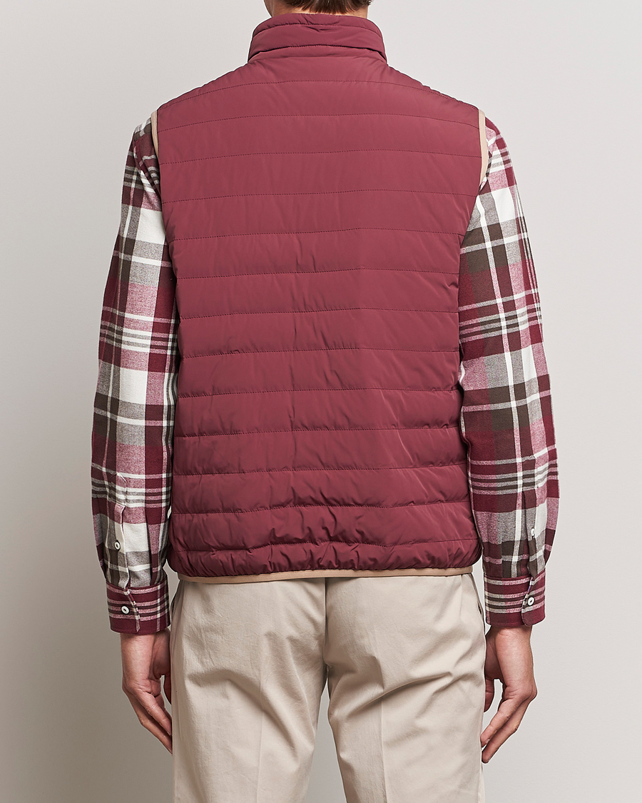 Men | Coats & Jackets | Brunello Cucinelli | Nylon Down Vest Burgundy