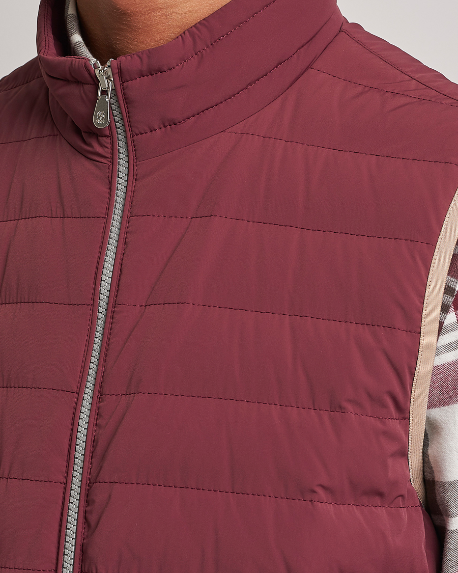 Men | Coats & Jackets | Brunello Cucinelli | Nylon Down Vest Burgundy