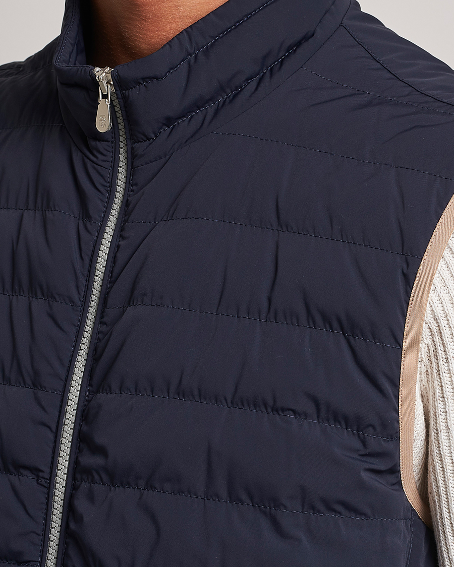 Men | Coats & Jackets | Brunello Cucinelli | Nylon Down Vest Navy
