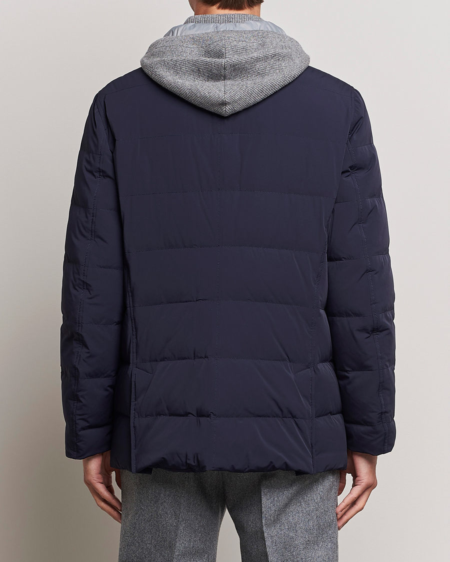 Men | Coats & Jackets | Brunello Cucinelli | Nylon Down Blazer Jacket Navy