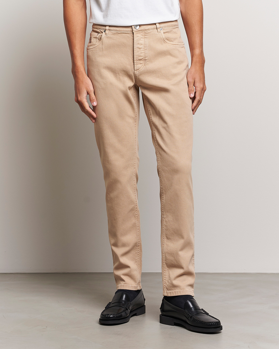 Men | Casual Trousers | Brunello Cucinelli | Traditional Fit 5-Pocket Pants Beige
