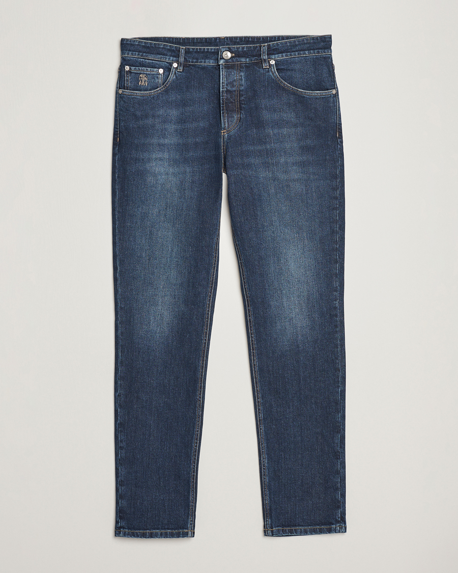 Men | Jeans | Brunello Cucinelli | Traditional Fit Jeans Dark Wash