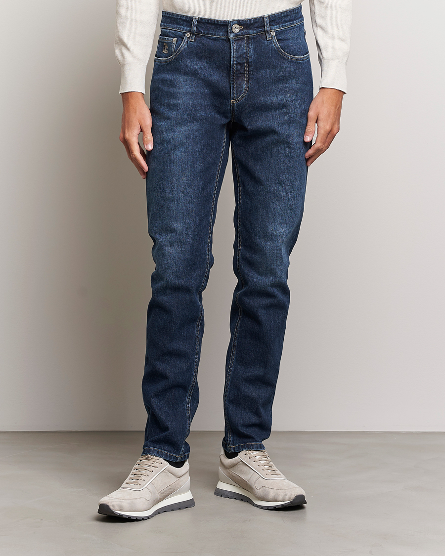 Men | Slim fit | Brunello Cucinelli | Slim Fit Jeans Dark Blue Wash