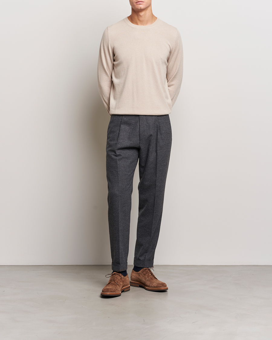 Men | Sweaters & Knitwear | Brunello Cucinelli | 2 Ply Cashmere Pullover Beige