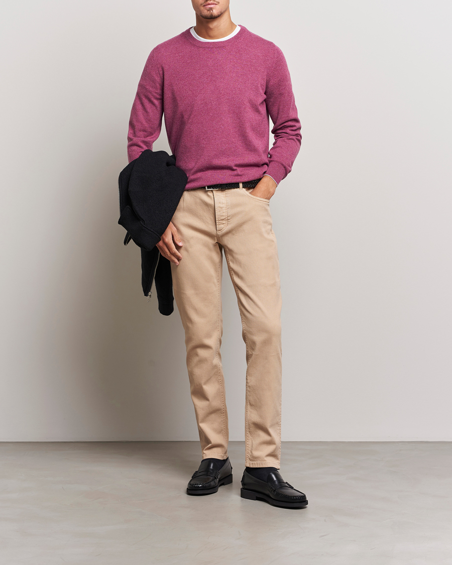 Men | Sweaters & Knitwear | Brunello Cucinelli | 2 Ply Cashmere Pullover Burgundy