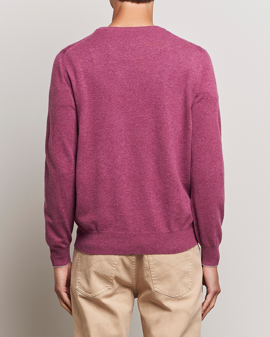 Men | Sweaters & Knitwear | Brunello Cucinelli | 2 Ply Cashmere Pullover Burgundy