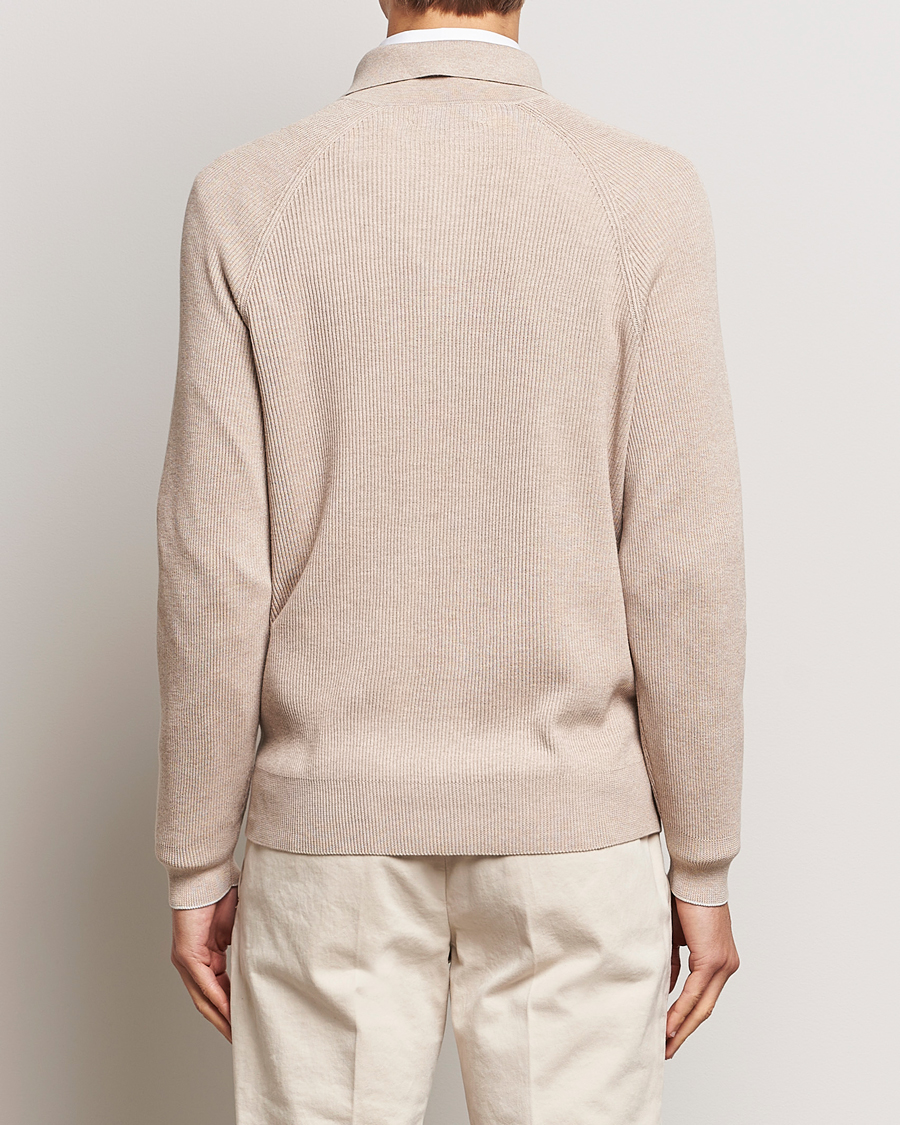 Men | Sweaters & Knitwear | Brunello Cucinelli | Long Sleeve Knitted Polo Light Beige