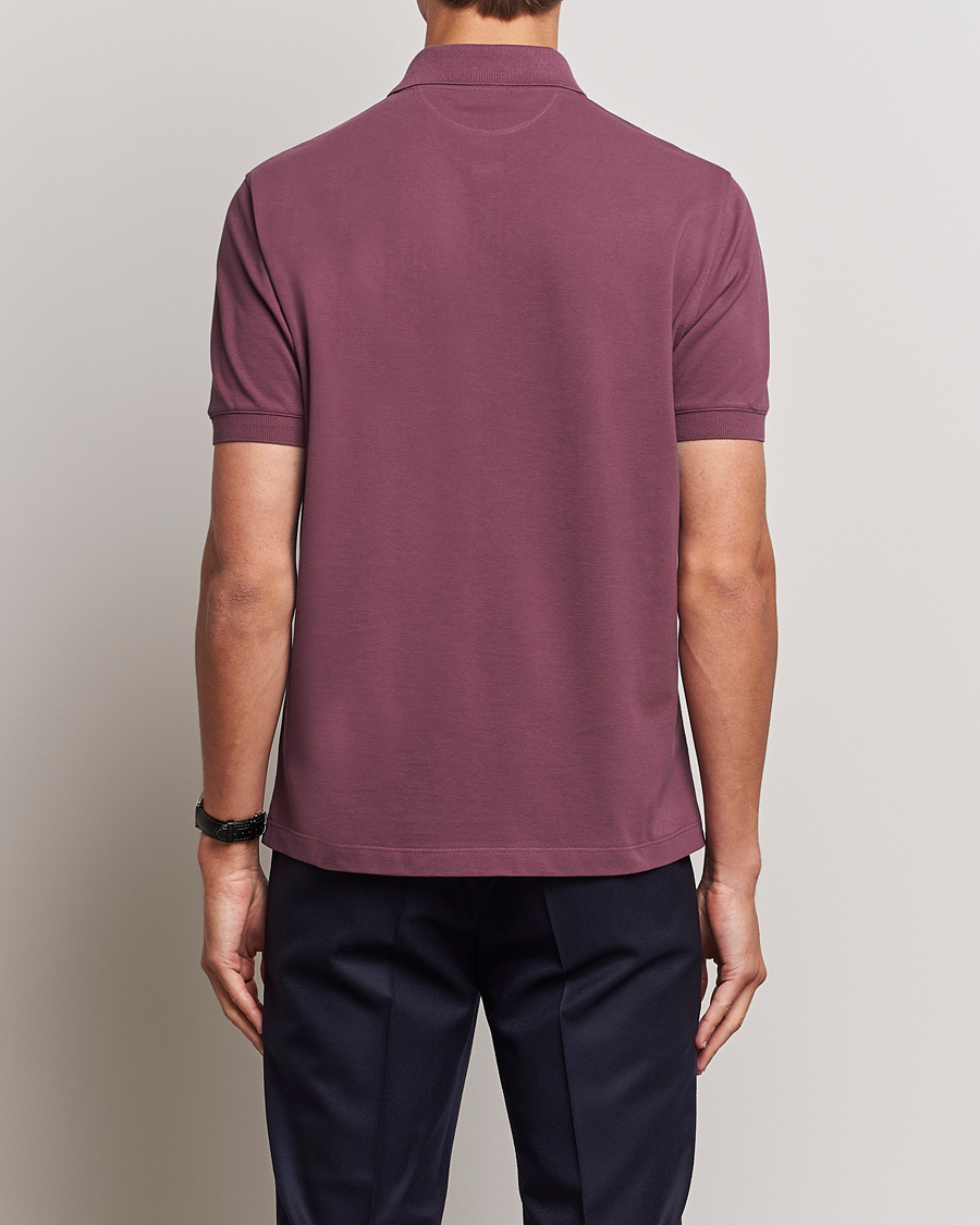 Men | Polo Shirts | Brunello Cucinelli | Short Sleeve Logo Polo Burgundy