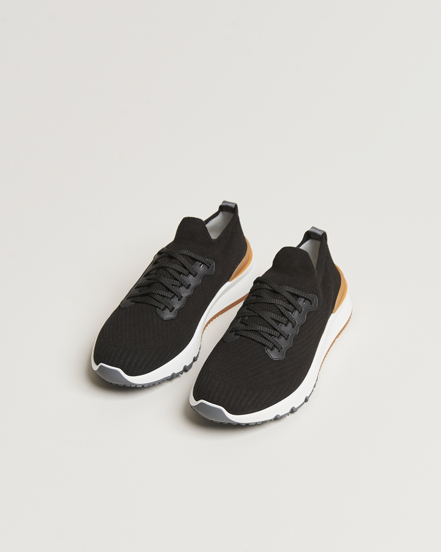 Men | Brunello Cucinelli | Brunello Cucinelli | Flannel Running Sneakers Black