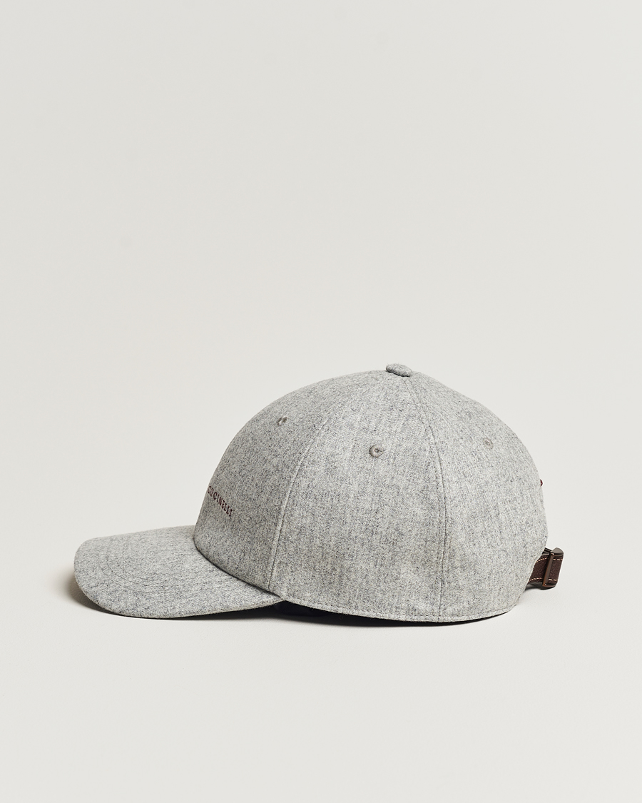 Men | Brunello Cucinelli Flannel Baseball Cap Light Grey | Brunello Cucinelli | Flannel Baseball Cap Light Grey