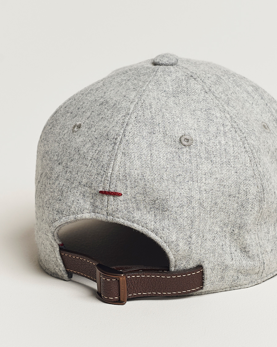 Men | Brunello Cucinelli Flannel Baseball Cap Light Grey | Brunello Cucinelli | Flannel Baseball Cap Light Grey