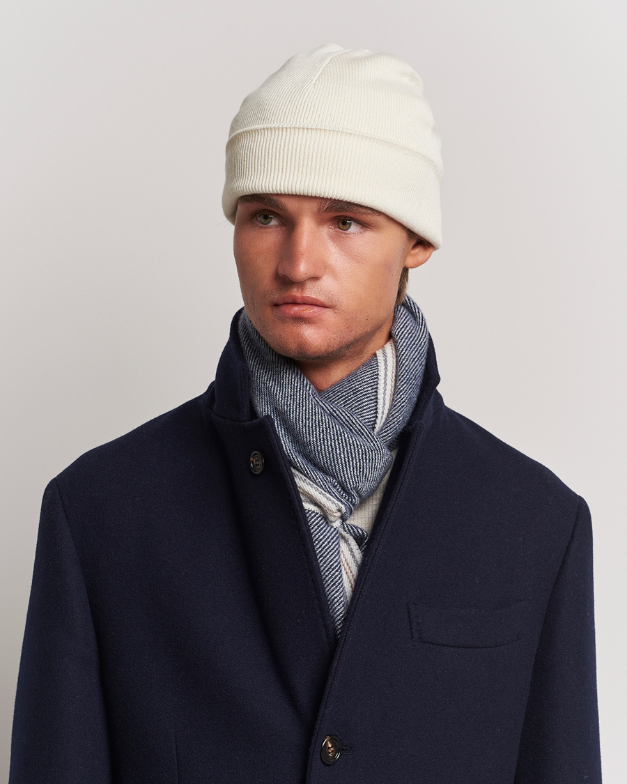 Men | Brunello Cucinelli Cashmere Beanie Off White | Brunello Cucinelli | Cashmere Beanie Off White