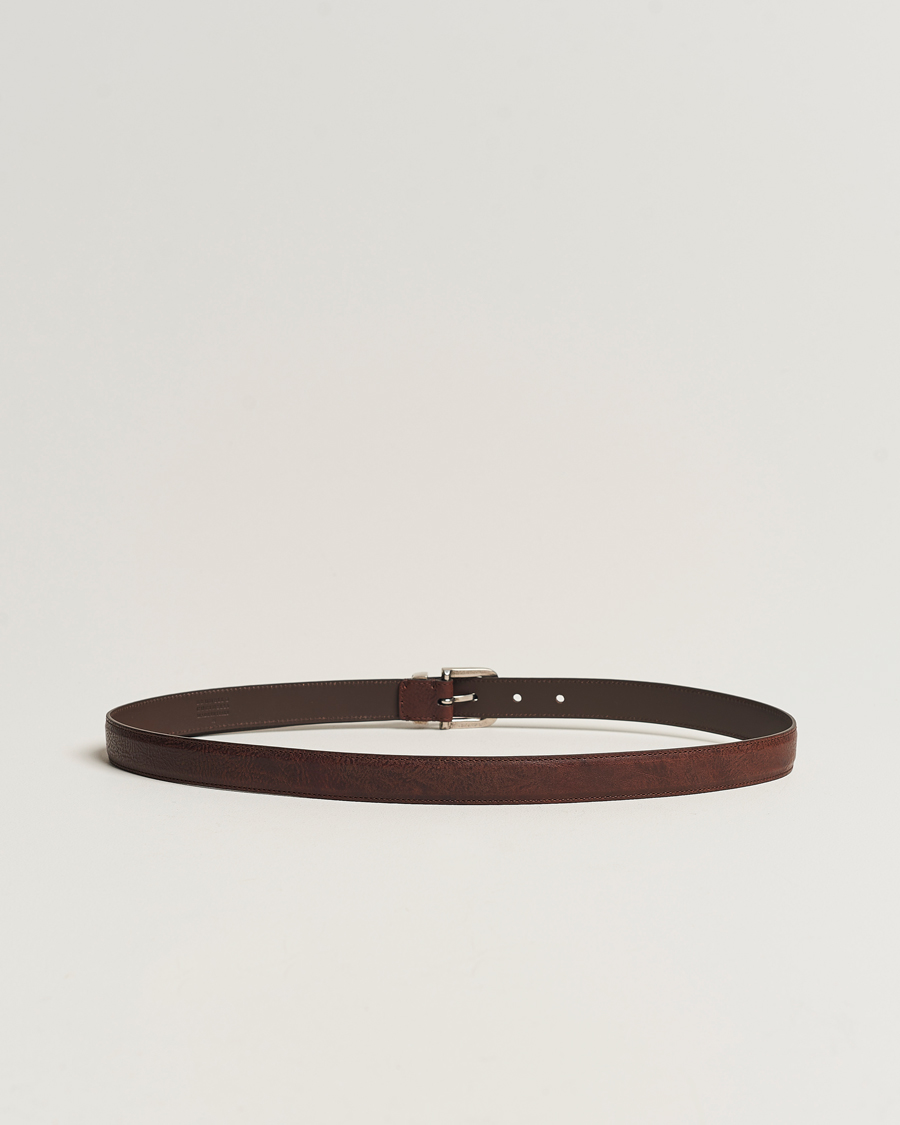 Men | Brunello Cucinelli Narrow Belt Brown Calf | Brunello Cucinelli | Narrow Belt Brown Calf