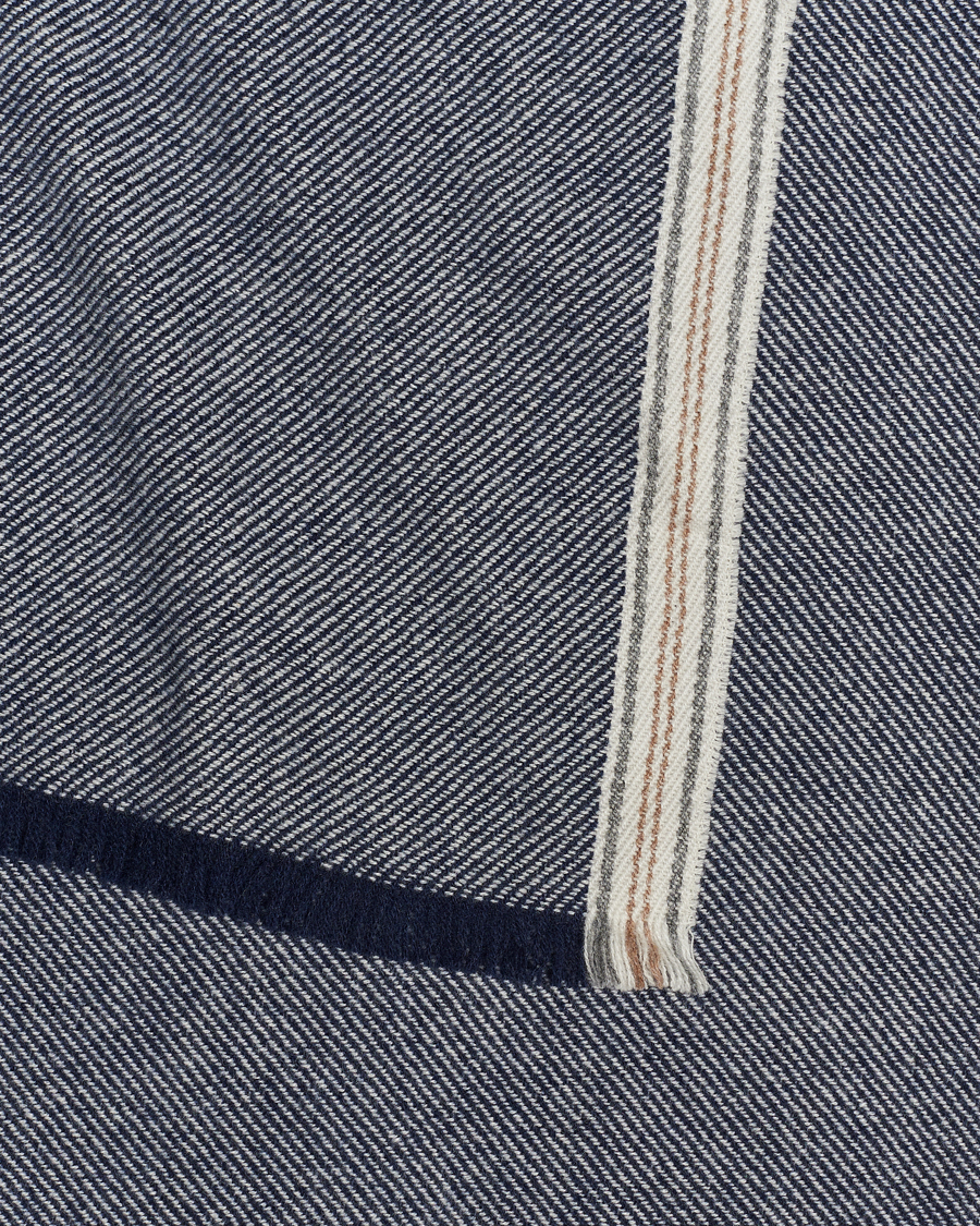 Men | Brunello Cucinelli Cashmere Scarf Denim Blue | Brunello Cucinelli | Cashmere Scarf Denim Blue