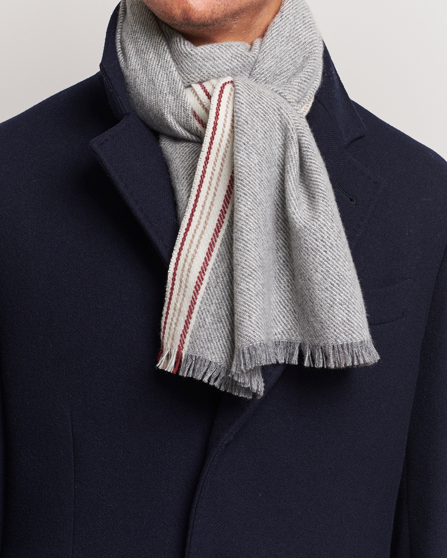 Men | Brunello Cucinelli Cashmere Scarf Grey | Brunello Cucinelli | Cashmere Scarf Grey
