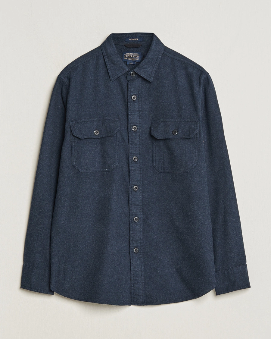 Men | Shirts | Pendleton | Burnside Flannel Shirt Navy Heather