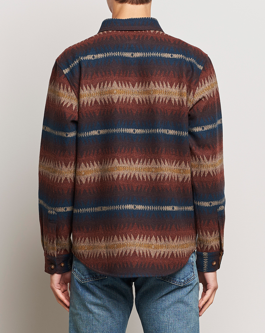 Men | Shirts | Pendleton | LA Pine Wool Overshirt Tye River Red