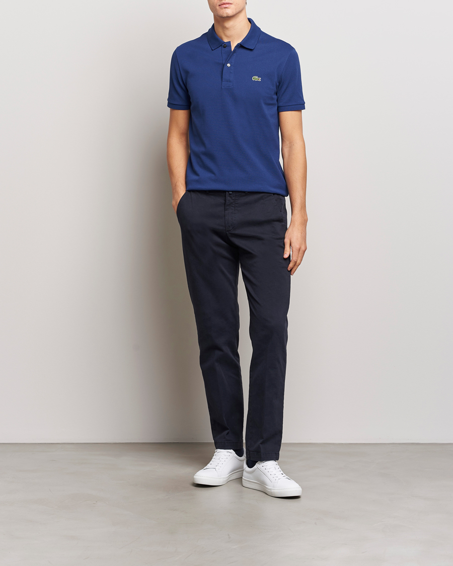 Men | Polo Shirts | Lacoste | Slim Fit Polo Piké Methylene