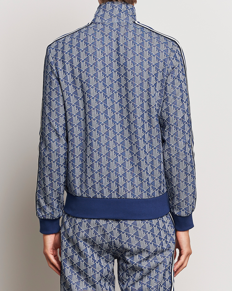Men | Sweaters & Knitwear | Lacoste | Monogram Full Zip Track Jacket Methylene/Flour