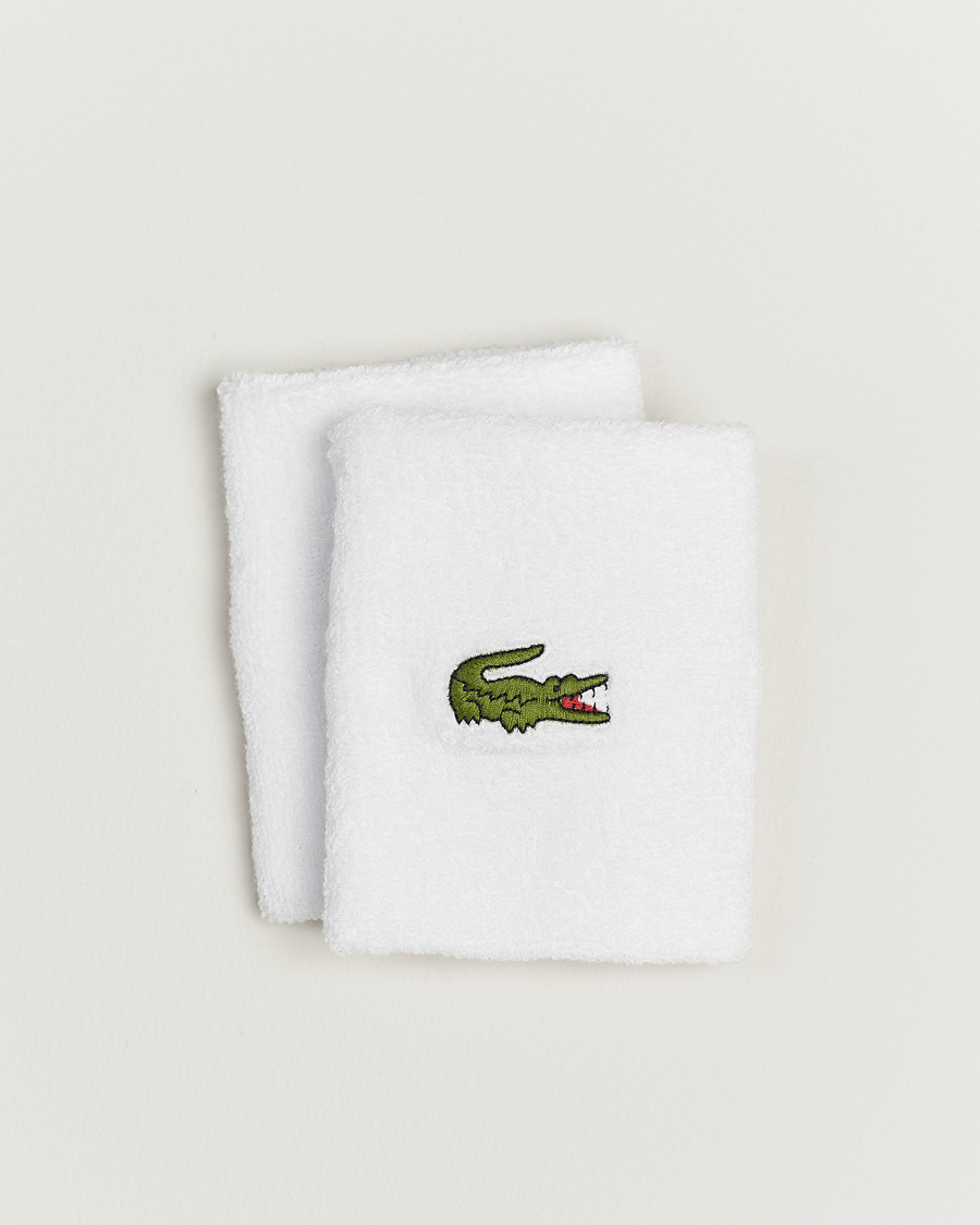 Men | Lacoste Sport 2-Pack Logo Wristband White | Lacoste Sport | 2-Pack Logo Wristband White